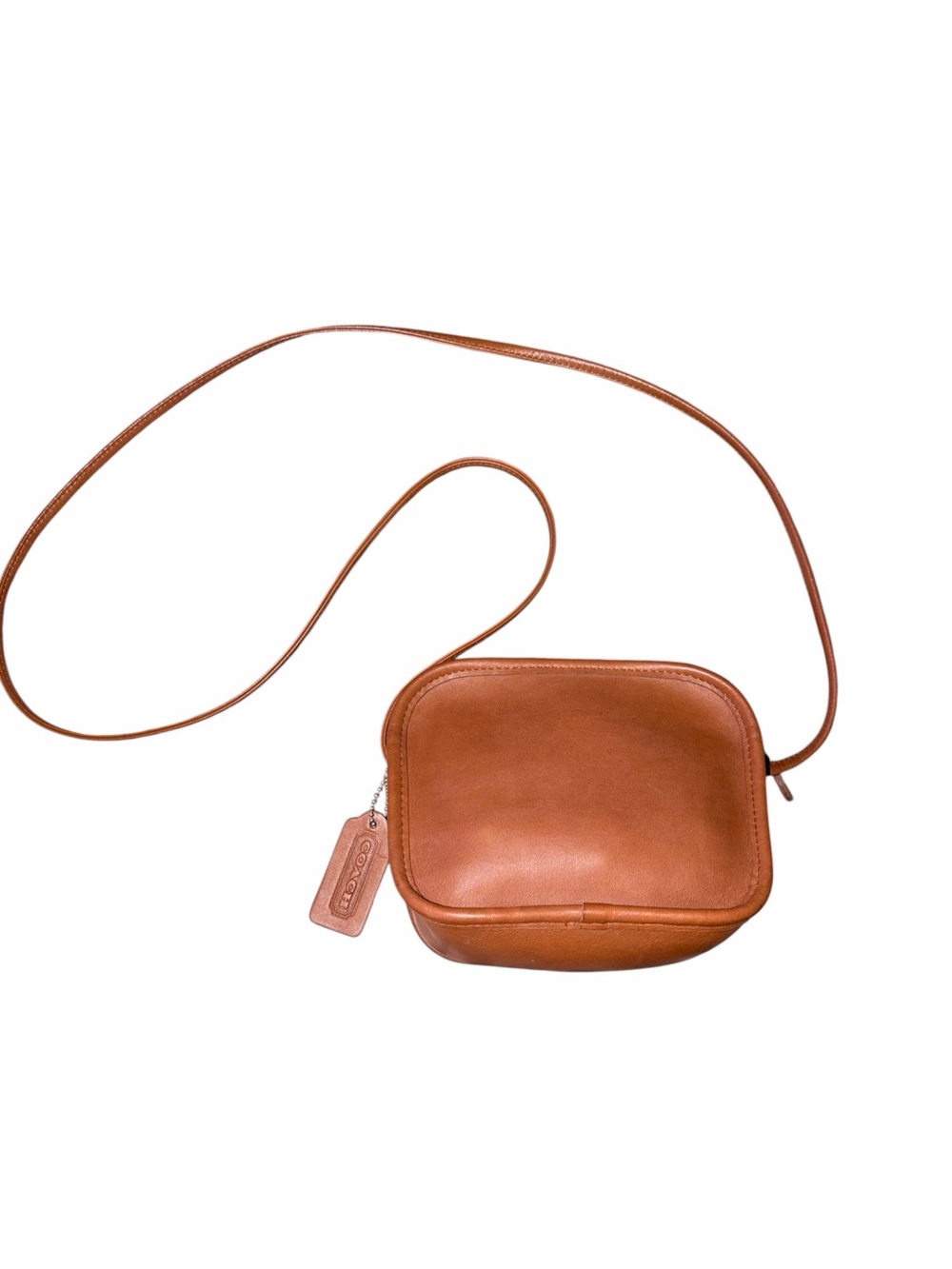 EUC Vintage Coach Hadley Zip Crossbody Bag Glove-Tanned Cowhide Leather Tan Mini